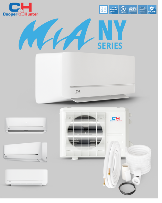 Cooper&Hunter MiaNY W/M 12K BTU 115V 20.8 SEER Ductless Mini Split AC/Heater